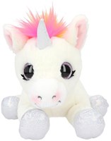 Depesche Plüsch Einhorn - Kuscheltier liegend 30 cm weiß Regenbogen-2