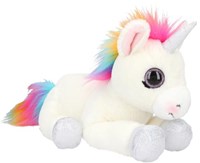 Depesche Plüsch Einhorn - Kuscheltier liegend 30 cm weiß Regenbogen-3