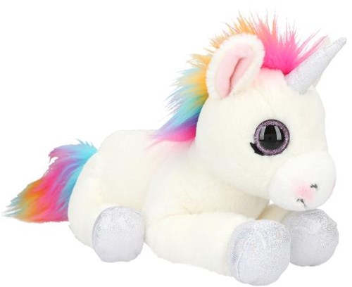 Depesche Plüsch Einhorn - Kuscheltier liegend 30 cm weiß Regenbogen-3