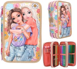 Depesche Federmäppchen TOPModel 3-Fach GIRL POWER rosa Schulbedarf