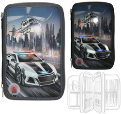 Depesche Monster Cars Federmäppchen Polizei - 3-fach gefüllt