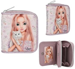 Depesche TOPModel Geldbörse lila BLOOMING KITTY Glitzer Blumen
