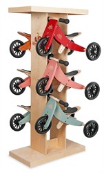 Kinderfeets leeres Holzdisplay für Tiny Tot Balance-Bikes