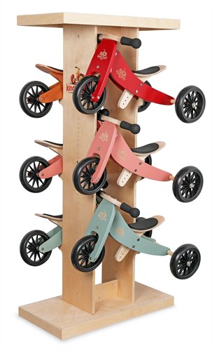 Kinderfeets leeres Holzdisplay für Tiny Tot Balance-Bikes