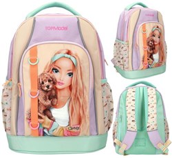 Depesche Rucksack TOPModel SUNNY DOG - Gelber Schulrucksack mit Hundemotiv
