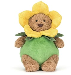 Jellycat Kuscheltier Bartholomew Bear Daffodil Outfit - weicher Teddybär
