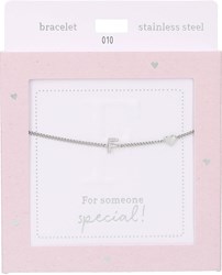 Depesche Armband Heart of Gold silberfarben Initiale F Damen