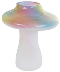 Beeld/Vaas Paddenstoel Rainbow S glas