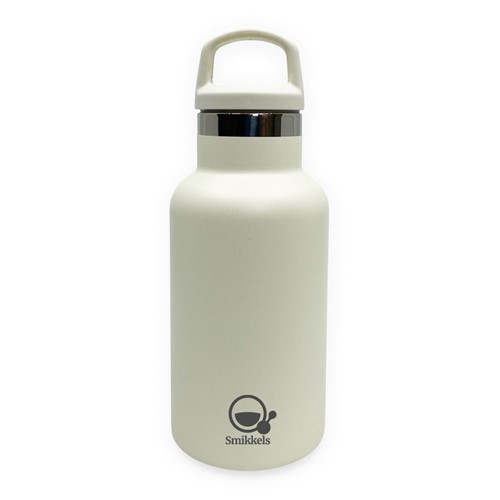 Smikkels – Edelstahl-Thermos-Trinkflasche 350 ml – weiches Weiß