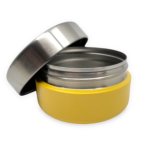 Smikkels Edelstahl Obstbehälter Kind 280ml gelb - nachhaltige Snackdose Schule-2