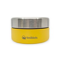 Smikkels Edelstahl Obstbehälter Kind 280ml gelb - nachhaltige Snackdose Schule