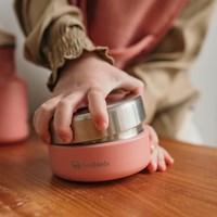 Smikkels Edelstahl Foodjar 280ml rosa Snackbehälter-3