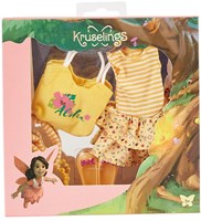Kruselings Puppenkleidung Joy Summer Queen Outfit gelbes Zubehörset