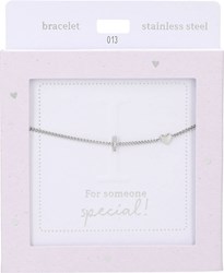 Depesche Armband Heart of Gold silberfarben mit Buchstabe I Damen