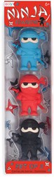 Ooly Radiergummis Ninja Set 3 Stück bunt für Kinder und Erwachsene