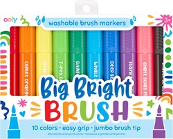 Ooly - Jumbo Brush Marker Set - 10 Auswaschbare Farben für Kinder