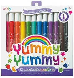 Ooly Duftmarker Yummy Yummy - 12 bunte fruchtige Filzstifte Set