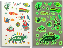 Ooly temporäre Glow-in-the-dark Tattoos Spielzeug Zero Gravity Dino-Set
