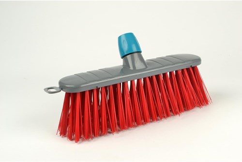 HH - Linea Straßenbesen 32cm rot Kunststoff Außenbesen