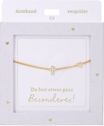 Depesche Armband Gold Kreuz - Freundschaftsschmuck für Mädchen