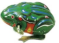 Goki Blechspielzeug - Springender Frosch - Retro Kinderspielzeug