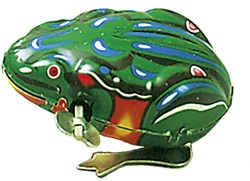 Goki Blechspielzeug - Springender Frosch - Retro Kinderspielzeug