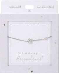 Depesche Armband Silber mit Pfote - Freundschaftsschmuck Geschenk