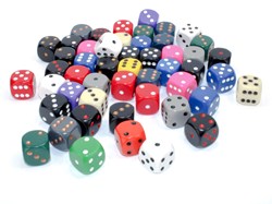 Chessex Würfelset 50 Stück - Opaque 16mm D6 Würfel