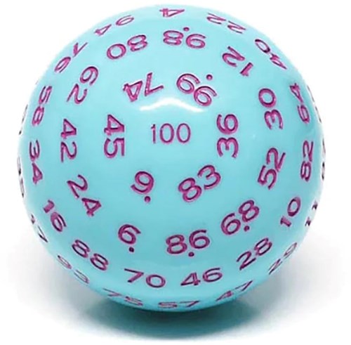 Foam Brain Games Würfel D100 45mm blau Gaming Zubehör