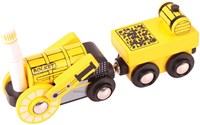 BigJigs Holz-Dampflokomotive Nachbildung - Rocket Eisenbahn Spielzeug-3