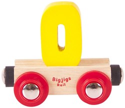 BigJigs Holz Zahlenwaggon 0 - Spielzeugzug - magnetisch