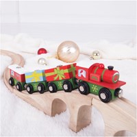 BigJigs Holz Weihnachtszug Spielzeug - Weihnachtsgeschenk Zugset-2
