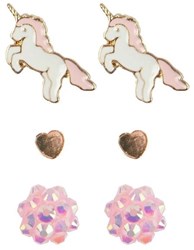 Great Pretenders Einhorn Ohrringe Set - 3 Paar, Kinderschmuck