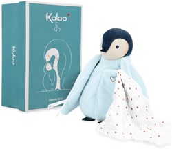 Kaloo Kuscheltier Pinguin blau mit Kusstuch - weiches Plüsch Babyspielzeug