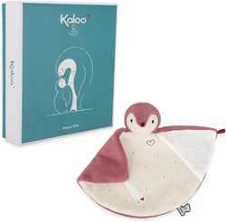 Kaloo Schmusetuch Pinguin rosa - Baby Kuscheltuch Plüsch