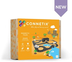 Connetix magnetisches Bauspielzeug Straßen Set 48 Stück schwarz