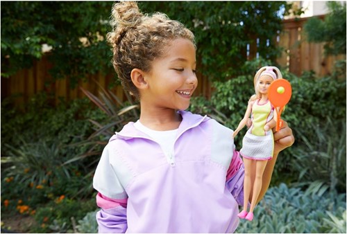 BEX Barbie Puppe Tennisspielerin mit Outfit und Schläger - Barbie Spielzeug-3