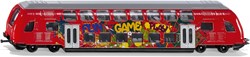Siku Doppelstock-Zug Spielzeug - Metall Zug 1:87 rot Graffiti