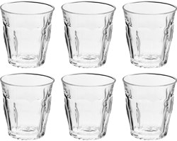 Picardie Tumbler Glas 220ml - transparentes Hartglas - Wasserglas Set