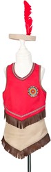 Souza Indianer-Outfit Mädchen + Haarband Sihu (2-3 Jahre), Länge 47cm