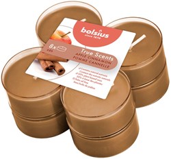 Bolsius Duft Maxiteelichter Apfel-Zimt 8 Stück True Scents