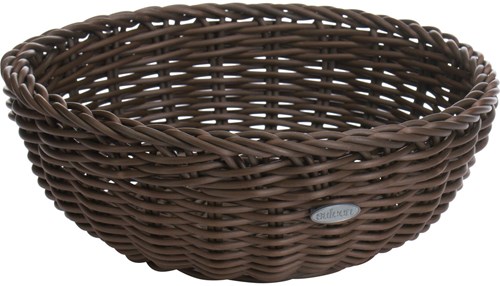 Westmark Brotkorb Kunststoff rund 23x9cm - braun - Saleen-2