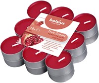 Bolsius Duft-Teelichter Granatapfel 18 Stück - fruchtige Kerzen