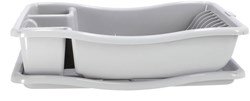 Curver Abtropfgestell mit Tablett hellgrau - Kunststoff Abtropfgestell 29x39x10,5 cm