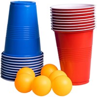 Clown Games Bierpong Spiel 20 Becher 6 Bälle Partyspiel-3