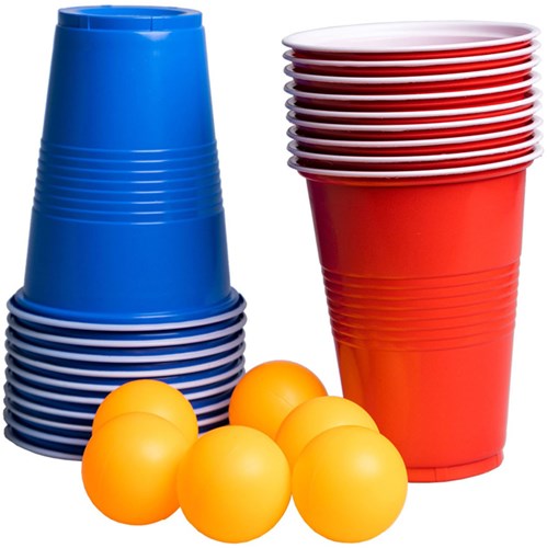 Clown Games Bierpong Spiel 20 Becher 6 Bälle Partyspiel-3