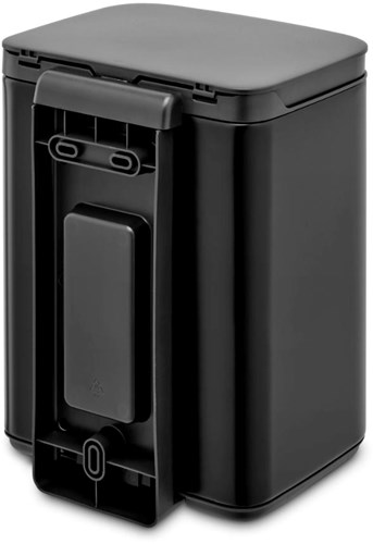 Brabantia Abfalleimer Bo 4L - Mülleimer matt schwarz - Wandmodell-3