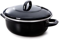 BK Bratentopf Fortalit 26 cm Emaille Induktion schwarz-blau ofenfest