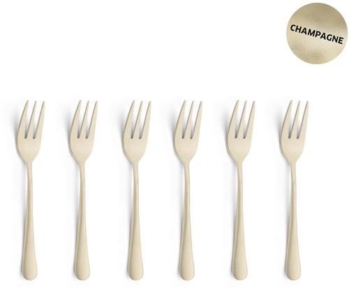 Amefa Kuchengabeln Champagner 6 Stück - elegante Kuchengabel Set-2