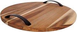 Cosy & Trendy Servierplatte Akazienholz 35 cm mit Griffen braun